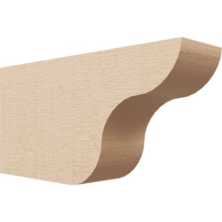 Ekena Millwork 4in. W x 8in. H x 16in. L Carmel Woodgrain TimberThane Rafter Tail, Primed Tan RFTUR04X08X16CARRCPR